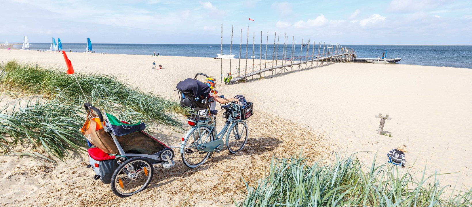 Fiets op het strand van Texel
